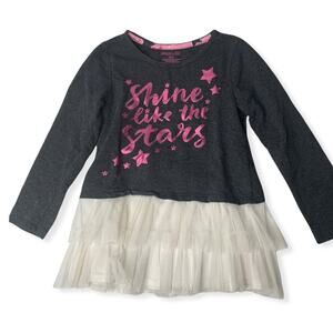 Colette Lilly tulle skirted gray long sleeve shirt Shine Like The Stars Med 5/6